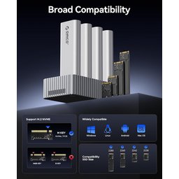 محطة ربط هاردات ORICO IT48N-C 4-Bay M.2 NVME Docking Station with Clone Function ORICO IT48N-C 4-Bay M.2 NVME Docking Station with Clone Function