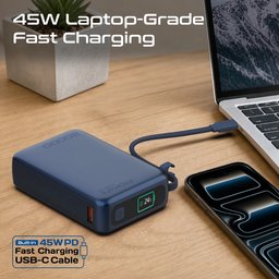 بنك طاقة بسعة 20000 مللي أمبير وقوة 45 واط 20000mAh power bank with 45W power