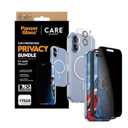 حزمة حماية فاخرة ثلاثية (3-في-1) بفلتر خصوصية للايفون 17 CARE by PanzerGlass® 3-in-1 Flagship Privacy Bundle iPhone 17