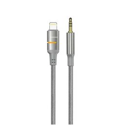 كابل صوت بورودو من واجهة أليكس إلى منفذ لايتنينج وتايب سي مع إضاءة إل إي دي USB-C LED Light Braided Audio Cable