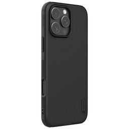 حافظة نيلكن Super Frosted Shield لـهاتف ايفون 16 برو ماكس - اسود Nillkin Super Frosted Shield Pro for Apple iPhone 16 Pro Max (Without Logo cutout) - Black