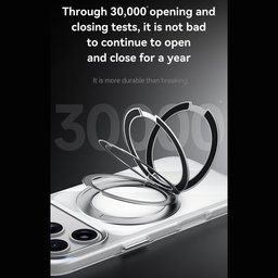 كفر آيفون 18 برو ماكس شفاف كريستالي مع ماك سيف ومسند دوّار iPhone 18 Pro Max SULADA Clear MagSafe 360° Rotating Case