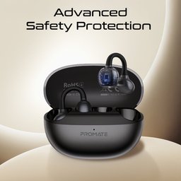 سماعات بروميت إيركليب برو اللاسلكية ذات التصميم المشبك المفتوح مع ميكروفون ENC وبلوتوث 5.4 Promate AirClip-Pro Open-Ear Air Conduction Clip-On Wireless Earbuds