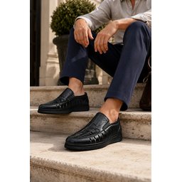 صندل Muggo ROVERY رجالي يومي مريح بفتحات - أسود Muggo ROVERY Men's Casual Comfortable Perforated Sandals - Black