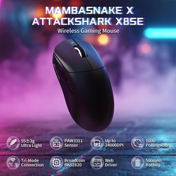 ماوس ألعاب أتاك شارك X8 SE لاسلكي ثلاثي الاتصال وقابل للشحن ATTACK SHARK X8 SE Tri-Mode Wireless Rechargeable Gaming Mouse