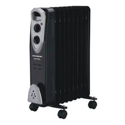 مدفأة زيت كهربائية هاوسبيرغ Hausberg بقوة 2500W – أسود Hausberg HB-8913NG Electric Oil Heater - 2500W - Black