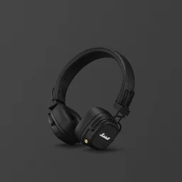 سماعات مارشال Majior V باللون الاسود مع ميزة الشحن اللاسلكي Marshall Major V BT Headphones Black ( Wirless charging)