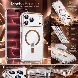 كفر آيفون 18 برو ماكس شفاف كريستالي مع ماك سيف iPhone 18 Pro Max Crystal Clear MagSafe CaseiPhone 18 Pro Max Crystal Clear MagSafe Case
