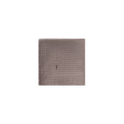 بطانية موسلين مطرزة للأطفال 90x100 سم - رمادي داكن Embroidered Muslin Baby Blanket 90x100 Cm - Dark Grey