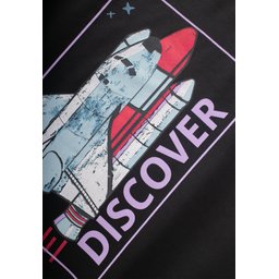 Dıscover تي شيرت مطبوع للأولاد 8-12 سنة - أسود Dıscover Printed T-Shirt for Boys 8-12 Years - Black