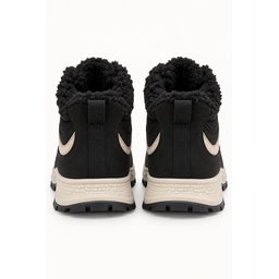 Muggo NORTEX حذاء سنيكرز نسائي شتوي بفرو وسحاب ونعل سميك - أسود Muggo NORTEX Women's Fur-Lined Zipper Thick Sole Lace-Up Winter Sneaker Boots - Black