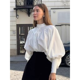 قميص أبيض بطراز فرنسي White Shirt French style