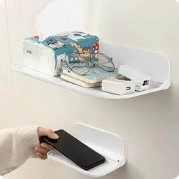 رف جداري قابل للطي متعدد الاستخدامات Foldable 30x19cm Wall-mounted Shelf, For Bathroom, Toilet, Kitchen, Bedside, No Drilling Foldable 30x19cm Wall-mounted Shelf, For Bathroom, Toilet, Kitchen, Bedside, No Drilling