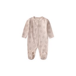 تولوم أطفال بقدم وقفازات مدمجة بنقشة القنفذ البيج 0-9 أشهر Baby Footed Jumpsuit with Integrated Mittens, Beige Hedgehog Print, 0-9 Months