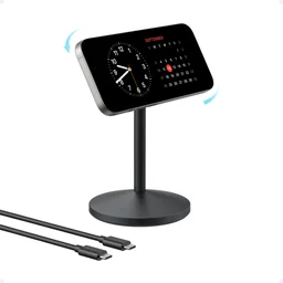 انكر - شاحن لاسكلي مغناطيسي مكتبي مزود بتقنية Qi2 بقوة شحن 15 واط - اسود Anker MagGo Wireless Charger Single Stand 15W Qi2 Black
