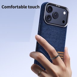 حافظة آيفون 18 برو ماكس من قماش اللينن مع ماك سيف iPhone 18 Pro Max Premium Linen Case with MagSafe