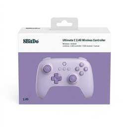 يد تحكم ألعاب 8BitDo Ultimate C اللاسلكية بتردد 2.4GHz للكمبيوتر وأندرويد وSteam Deck وRaspberry Pi، لون بنفسجي ليلكي 8BitDo Ultimate C 2.4G Wireless Controller for Windows PC, Android, Steam Deck & Raspberry Pi (Lilac Purple)