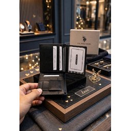 محفظة رجالية جلد طبيعي wallet Men's genuine leather