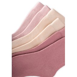 جوارب أطفال ثلاثية - رملي، بودرة، وردي مجفف (3-10 سنوات) Kids' Triple Pack Socks - Sand, Powder, Dried Rose (Ages 3-10)