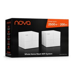 نظام تندا نوفا MW6 مكون من قطعتين Mesh Wi-Fi 5 بسرعة AC1200 مع منافذ Gigabit وتغطية تصل إلى 200 متر مربع Tenda Nova MW6 (2-Pack) AC1200 Whole Home Mesh Wi-Fi 5 System with Gigabit Ethernet Ports