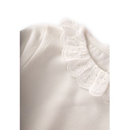 تي شيرت أطفال بياقة، موسمي، أبيض مكسور - 1-7 سنوات Kids' Collared Seasonal T-Shirt, Off-White - Ages 1-7