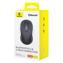 ماوس لاسلكي مريح بيسوس F02 بدقة 4000 DPI وقابل للتعديل Baseus F02 Ergonomic 4000 DPI Wireless Mouse (2.4GHz & Bluetooth)