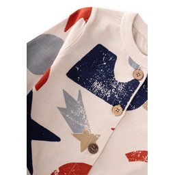 تولوم أطفال موسمي بنقشات - بيج (0-2 سنوات) Patterned Seasonal Baby Romper - Beige (0-2 Years)