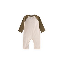 تولوم أطفال بأكمام ريجلان طويلة - إكرو أوليف (0-3 سنوات) Reglan Long Sleeve Baby Romper - Ecru Olive (0-3 Years)