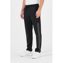 بنطلون رياضي جوغر رجالي مريح، بقصة عادية، أسود-فحمي، عبوة من قطعتين Men's Black-Anthracite Standard Fit Jogger Sweatpants, Normal Cut, Straight Leg, Zipper Pockets, 2-Pack