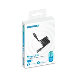 موماكس ماج لينك - إلى - 100 واط 2.0 كابل مغناطيسي 1 متر (أسود) Momax Mag Link USB-C to USB-C 100W USB2.0 Magnetic cable 1m (Black)