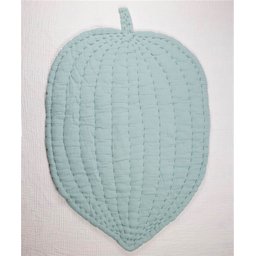 مفرش لعب أطفال بتصميم ورقة شجر من الموسلين Mınt Df - أخضر نعناعي 105x80 سم Muslin Leaf Baby Play Mat Mınt Df - Mint Green 105x80 cm