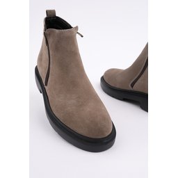 حذاء Muggo ASTRA رجالي شتوي كاجوال جلد طبيعي بسحاب مزدوج - رملي Muggo ASTRA Men's Genuine Leather Double Zipper Casual Winter Boots - Sand