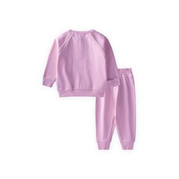 طقم أطفال أساسي بأكمام ريجلان، بنفسجي - 1-8 سنوات Kids' Basic Raglan Sleeve Set - Lilac - 1-8 Years