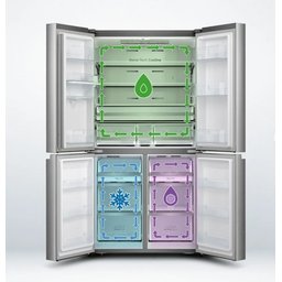 ثلاجة هايسنس 27 قدم (749 لتر) بأربعة أبواب مع محرك Inverter وتقنية Total No Frost Hisense 27ft (749L) Four-Door Refrigerator with Inverter Compressor and Total No Frost