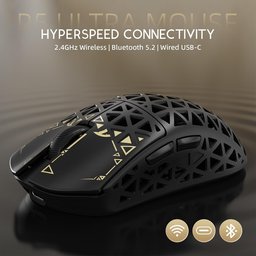 ماوس ألعاب لاسلكي أتاك شارك R5 ألترا من ألياف الكربون ATTACK SHARK R5 Ultra Carbon Fiber Wireless 8K Gaming Mouse
