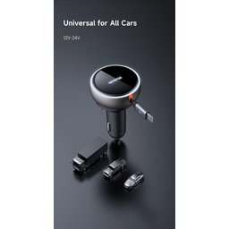 7149. شاحن سيارة MC 80 واط مدمج 80 سم كابل قابل للسحب أسود 7149. MC 80W Car Charger Built-in 80cm Retractable Cable black
