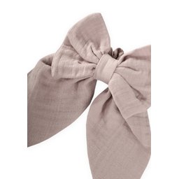 ربطة شعر موسلين مطاطية طويلة بفيونكة - لون فيزون Muslin Elastic Long Bow Hair Tie - Vizon
