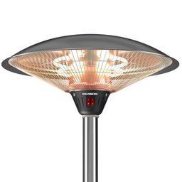 مدفأة إشعاعية خارجية عمودية كهربائية هاوسبيرغ Hausberg بقوة 3000W – فضي Hausberg HB-8816IN Electric Vertical Outdoor Radiant Heater - 3000W - Silver