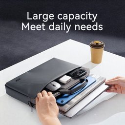 حقيبة لابتوب من بوو من البوليستر المقاوم للماء مقاس 15.6 بوصة مع حزام حقيبة السفر BWOO 15.6" Waterproof Polyester Multi-Compartment Laptop Shoulder Bag