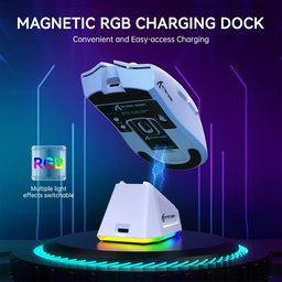 ماوس ألعاب أتاك شارك X11 لاسلكي ثلاثي الاتصال مع قاعدة شحن مغناطيسية وإضاءة RGB ATTACK SHARK X11 Tri-Mode Wireless Gaming Mouse with Magnetic Charging Dock