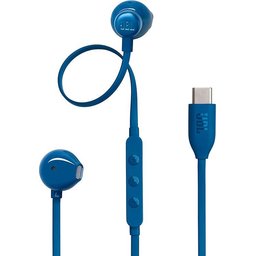 جي بي ال سماعة أذن Tune 305C سلكية بمنفذ USB-C - ازرق JBL Tune 305C USB-C Wired Earphone Blue