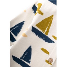 تولوم موسمي بنقشة للأطفال 0-2 سنوات - لون إيكرو Patterned Seasonal Baby Romper 0-2 Years - Ecru