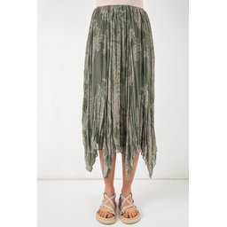 تنورة نسائية شيفون تُل غير متماثلة 8061 - لون Çağla Women's Asymmetrical Tulle Chiffon Skirt 8061 - Çağla Color