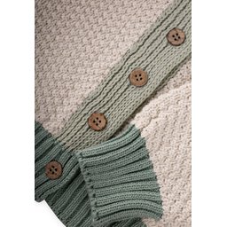 كارديجان تريكو بأزرار للأطفال 2-8 سنوات - أخضر طبيعي Knitted Buttoned Cardigan for Kids 2-8 Years - Natural Green