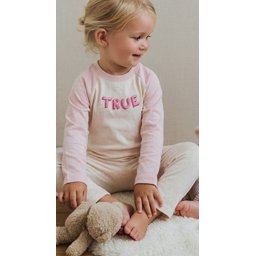 تولوم أطفال بأكمام ريجلان طويلة - إيكرو بودرا (0-3 سنوات) Reglan Long Sleeve Baby Romper - Ecru Powder (0-3 Years)
