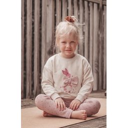طقم سويت شيرت وبنطال ليجنز مطبوع للأطفال 1-7 سنوات - إيكرو Printed Sweatshirt & Leggings Set for Kids 1-7 Years - Ecru
