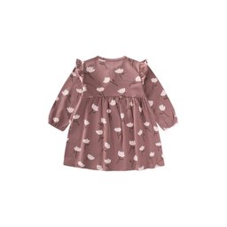فستان أطفال موسمي بنقشة زهرة التوليب النحاسية (1-7 سنوات) Kids' Seasonal Dress with Copper Tulip Pattern (1-7 Years)