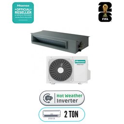 سبلت هايسنس دكت سقفي مخفي سعة 2 طن مع تقنية Inverter وتوزيع الهواء متعدد الاتجاهات Hisense 2 Ton Concealed Duct Split Air Conditioner with Inverter Technology and Multi-Directional Airflow
