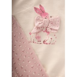 طقم سويت شيرت وبنطال ليجنز مطبوع للأطفال 1-7 سنوات - إيكرو Printed Sweatshirt & Leggings Set for Kids 1-7 Years - Ecru