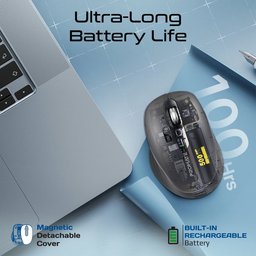 ماوس لاسلكي ثلاثي الاتصال ببطارية قابلة للشحن Wireless 3-contact mouse with rechargeable battery